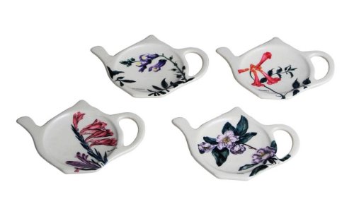 Natural History Floral Teabag Holder- Choice of 4 Styles by Creative Co-op, TL