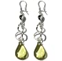 Sterling Silver Cherry-Caribbean Amber Dangle Earrings