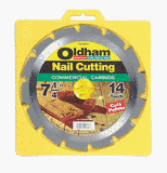 Black Decker/ Oldham 7256814 Commercial Carbide Tipped Nail Cutting Circular Blade