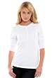 Kalon Clothing Longer Length Ladies' Sheer Jersey Henley