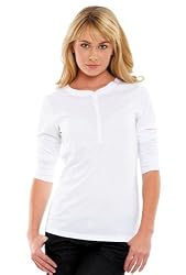 Kalon Clothing Longer Length Ladies' Sheer Jersey Henley