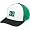White/Kelly Green