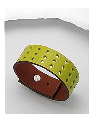 Lawn Green Leather Bracelet