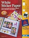 Avery Ink Jet Sticker Paper With CD Matte White 8 1/2