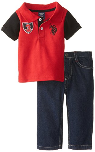 U.S. Polo Assn. Baby-Boys Polo and Jean Set