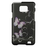 Purple Butterfly Hard Case Snap On Faceplate Cover For Samsung Galaxy S2 i9 ....
