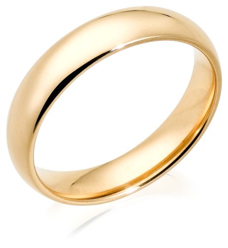 14k Yellow Gold 5mm Comfort Fit Men