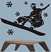 Large--Easy instant decoration wall sticker wall mural Sport skateboard ski skee board-ski snowboard have fun!