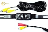 Esky Waterproof NTSC Universal Car Rearview License Plate Backup 1/4 -inch CMOS Camera + IR Night Vision