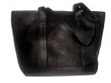 Huge Genuine Leather Tote Shoulder Bag Handbag Purse LTB_BLACK_LG1