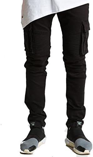Embellish Jeans Gallardo Cargo Biker Denim (Black)