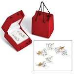 3-Pair Cubic Zirconia 10k Earring Set