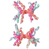 GYMBOREE(ジンボリー) カーリー リボン クリップ コーラル 小物ジュエリー・ヘアーアクセサリー One Size【並行輸入】