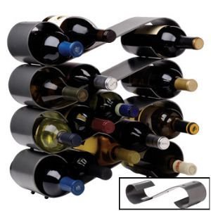 Infinity Solid Steel Wine Rack - Blemishes on Surface - Read Details Below by