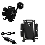 Sony Ericsson z610i Flexible Auto Windshield Holder with Car Charger - Uses Gomadic TipExchange