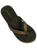 Dockers - Ladies Wedge Flip Flop Sandal, Brown