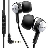 Denon AH-C260R Mobile Elite In-Ear Headphones with 3-Button Remote and Microphone (Black)