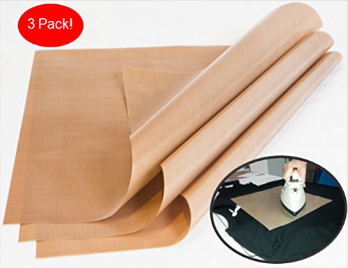 1000-use 3-pack teflon ptfe sheet for heat press transf…