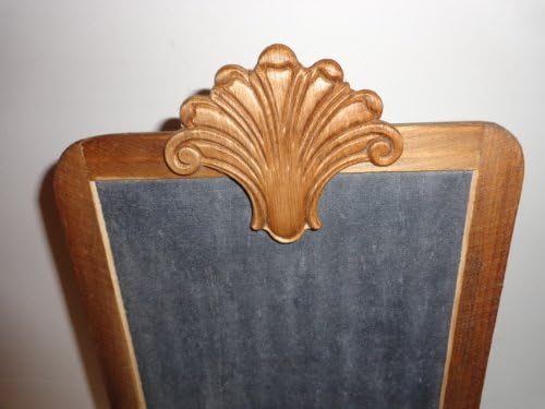Vintage 9 x 7 Slate Chalkboard Dark Wood With Base Decal List Display Star WDE