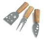 Sagaform Set of Three Stainless Steel Cheese Knives with Oak Handles