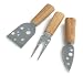 Sagaform Set of Three Stainless Steel Cheese Knives with Oak Handles