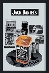 Jack Daniels - Bar Mirror (Jack Daniel's Bottle) (Size: 9'' x 12'')