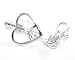HOT Silver Tone Heart Peace Sign Key Clip/Finder for Purse & Key Chain