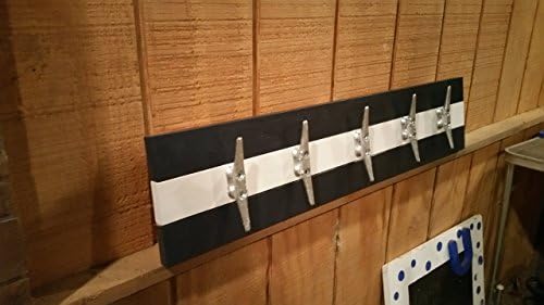 5 Dock Cleat Towel/Clothes Rack for Nautical Bathroom, Nursery or Pool