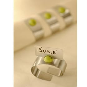Green Urban Napkin Rings by