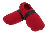 Cozy Toes Microwavable Slippers - Red Fleece