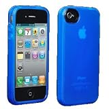 New OEM Verizon Apple iPhone 4 Blue Belkin High Gloss Silicone Case