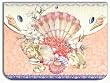 Indigo Moon Sticky Notes Sea Shells Gem Purse Pad