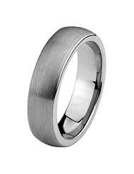 6mm Domed Cobalt Free Tungsten Carbide Comfort-Fit Wedding Ring Ring for Men... by 