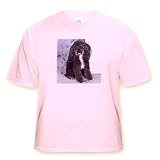 Black and white Toy Poodle - Light Pink Infant Lap-Shoulder Tee (12M)