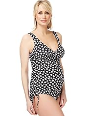Maternity Apple Print Smocked Swimsuit