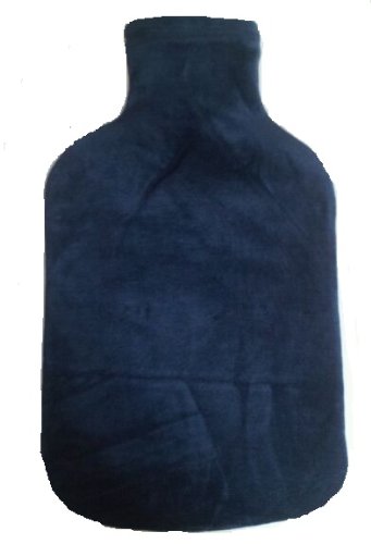 Fashy BLUE Velour Covered Classic Hot Water Bottle - Made in Germany