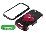 Carbon Fiber Heart Design Snap On Hard Case for Motorola CLIQ MB200 Phone,  ....