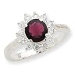 Sterling Silver Rhodolite Garnet Ring