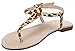 ABUSA Women's Fashion Thin Adjustable Leather Flat Sandal