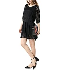 A-line Polyester Summer Embroidered Cutout Sheer Lace  Dress