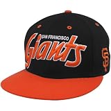 MLB '47 Brand San Francisco Giants Black-Orange Retro Script Snapback Adjustable Hat
