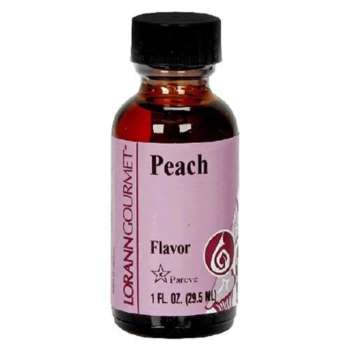 LorAnn Artificial Flavoring Oils, Peach Flavoring Oil, 1-Ounce Bottles (Pack of 4) by LorAnn Oils