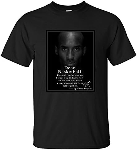 SKVV Men's Los Angles Lakers Kobe Bryant Dear Basketball T-Shirt black M