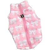 PanDaDa Puppy Pet Dogs Padded Vest Harness Warm Coats Jackets Costumes Pink ...
