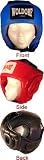 boxing kickboxing head gear in leather with chin strap