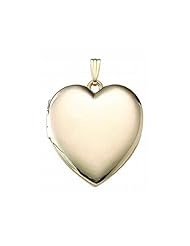 14K Gold Filled Heart Locket 1-1/4 inch x 1-1/4 inch