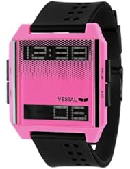 Vestal Unisex DIG025 Digichord Black and Hot Pink Watch