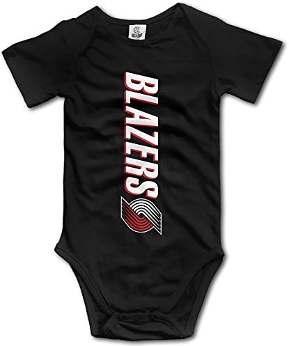 HYRONE Portland Trail Logo Blazers Baby Bodysuit Long Sleeve JumpSuit Romper Black