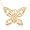 10k Yellow Gold Diamond Butterfly Pendant (1/10 cttw, I-J Color, I3 Clarity)