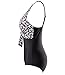 Surenow 50s Retro Vintage One Piece Elegant flower Monokinis Swimsuit